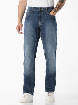 Jack & Jones - Men Blue Cotton Blend Jeans