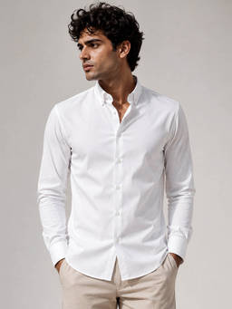 CAHOOT - Men White Cotton Shirt