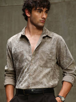 CAHOOT - Men Brown Polyester Shirt