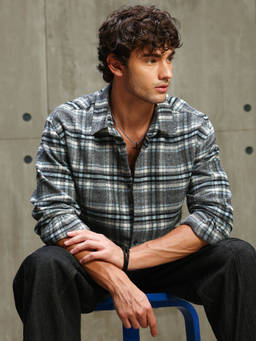 CAHOOT - Men Black Cotton Blend Shirt