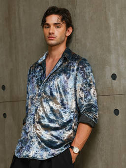 CAHOOT - Men Multi-Colour Velvet Shirt
