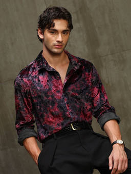 CAHOOT - Men Multi-Colour Poly/Spandex Shirt