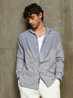 CAHOOT - Men Blue Polyester Shirt