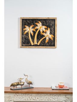 Vedas - Gold Palm Frame Wall Decor