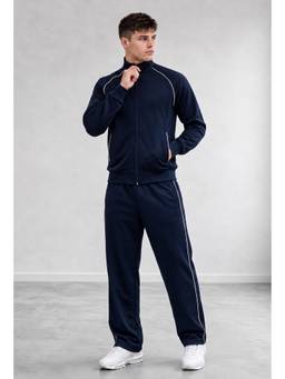Kvetoo - Winter Men Full Zipper Full Sleeve Navy Blue Jacket with Pant