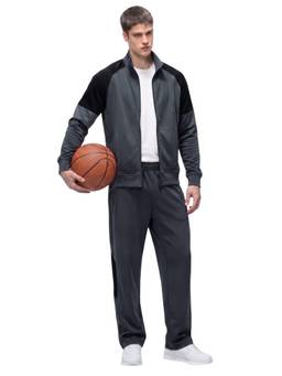 Kvetoo - Men’S Activewear Grey Jacket with Pant