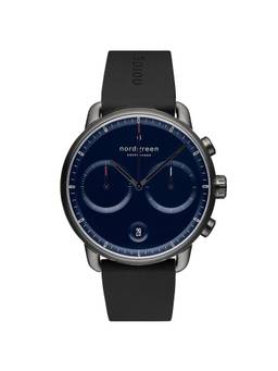 Nordgreen - Pioneer Navy Dial With Black Rubber Watch Strap For Men