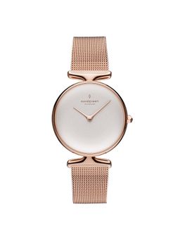 Nordgreen - Unika White Dial With Rose Gold Mesh Watch Strap For Women
