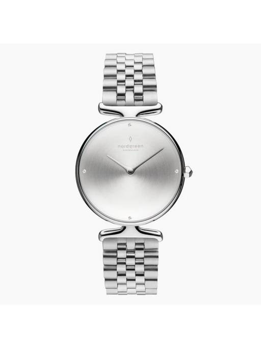 Buy Nordgreen Unika 28mm Silver Brushed Crystal Dial with 5  display picture 3