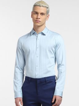 Jack & Jones - Blue Striped Full Sleeves Shirt