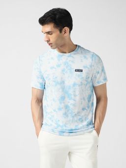 Technosport - Men Abstract Print Slim Fit Round Neck Sports T-Shirt With Technocool