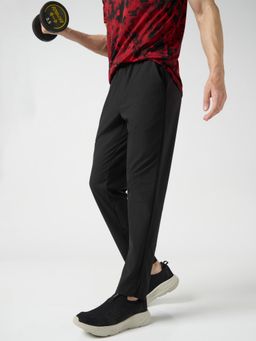 Technosport - Black Solid Regular Fit Trackpant