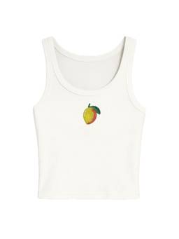 PAST MODERN - Mango White Tank Top
