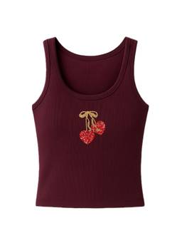 PAST MODERN - Heart Burgundy Tank Top