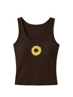 PAST MODERN - Sunflower Brown Tank Top