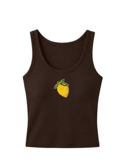 PAST MODERN - Lemon Brown Tank Top