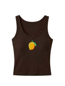 PAST MODERN - Mango Brown Tank Top