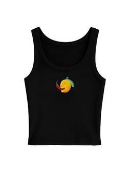 PAST MODERN - Mango Chilli Black Tank Top