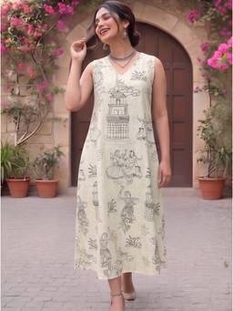 PIMU - V-Neck White Maxi Dress