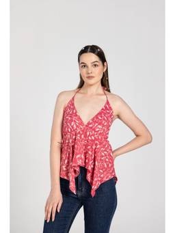 PAST MODERN - Pink Halter Top