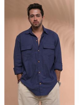 Tanoti - Ahan Full Sleeve Blue Shirt