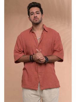 Tanoti - Neer Half Sleeve Rust Shirt