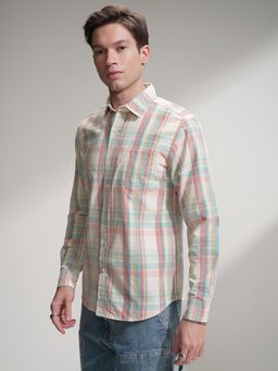 HIGHLANDER - Men Multi-Color Checks Casual Shirt