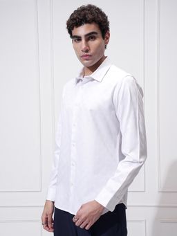 HIGHLANDER - Men White Checks Casual Shirt