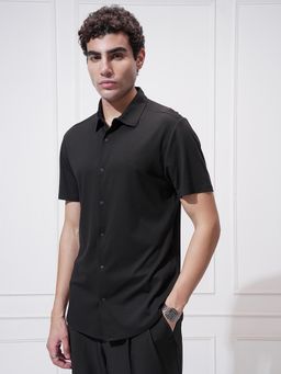 HIGHLANDER - Men Black Solid Casual Shirt