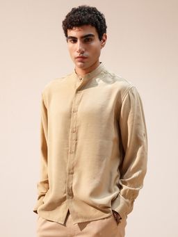 HIGHLANDER - Men Khaki Solid Casual Shirt