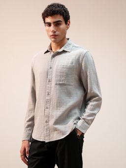HIGHLANDER - Men Grey Solid Casual Shirt