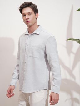 HIGHLANDER - Men Blue Solid Casual Shirt