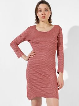 PINACOLADA - Women Pink Striped Regular Fit Dress