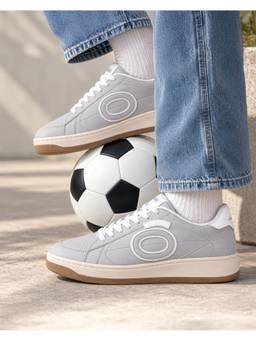 Bewakoof - Men Grey Clean Slate Sneakers