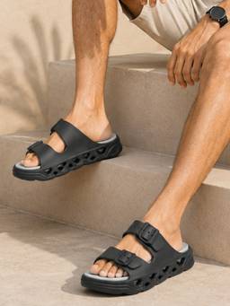 Cantabil - Grey Colourblock Casual Sandals for Men