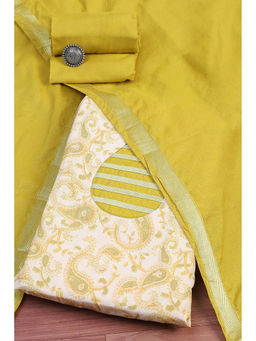 Biba - Women's Pure Cotton Self Design Unstitched Dress Material (Set of 3)