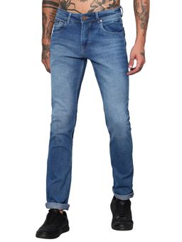 Cantabil - Men Blue Solid Stretchable Jeans