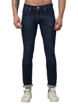 Cantabil - Men Dark Blue Solid Stretchable Jeans