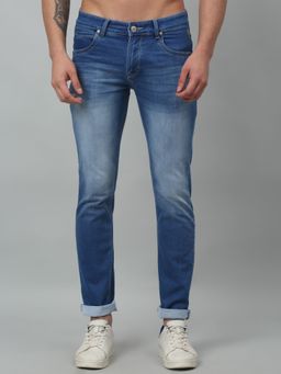 Cantabil - Men Blue Solid Stretchable Jeans
