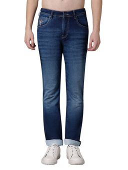 Cantabil - Men Dark Blue Solid Stretchable Jeans