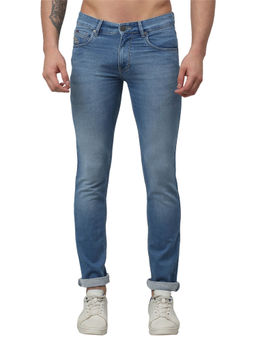 Cantabil - Men Blue Solid Stretchable Jeans