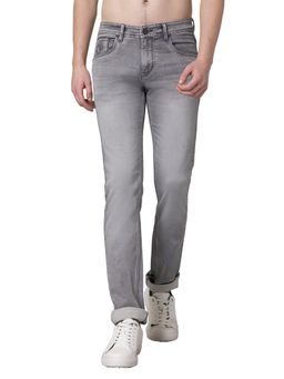 Cantabil - Men Grey Solid Stretchable Jeans