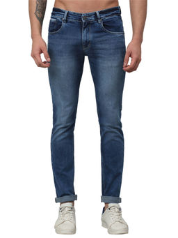 Cantabil - Men Blue Solid Stretchable Jeans