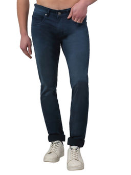 Cantabil - Men Blue Solid Stretchable Jeans