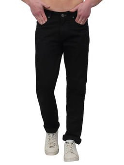 Cantabil - Men Black Solid Stretchable Jeans