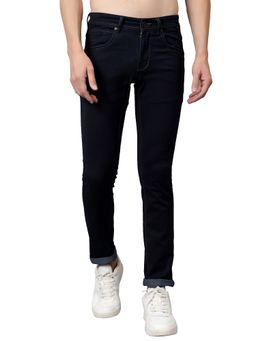Cantabil - Men Dark Blue Solid Stretchable Jeans