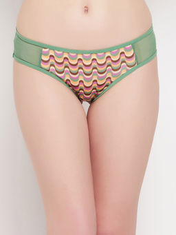 Clovia - Polyamide Low waist Outer elastic Bikini Panty (L)