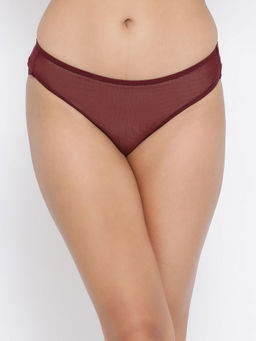 Clovia - Powernet Low waist Outer elastic Bikini Panty (L)