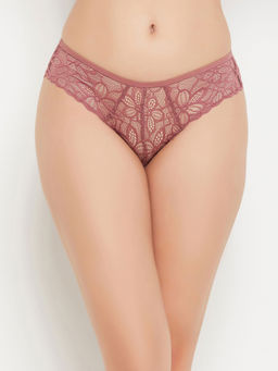 Clovia - Lace Low waist Outer elastic Bikini Panty (L)