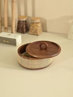 Brick Brown - Beige Tresso Roti Box